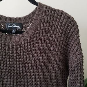 L Sam Edelman Ashlee Olive High Low Chunky Sweater